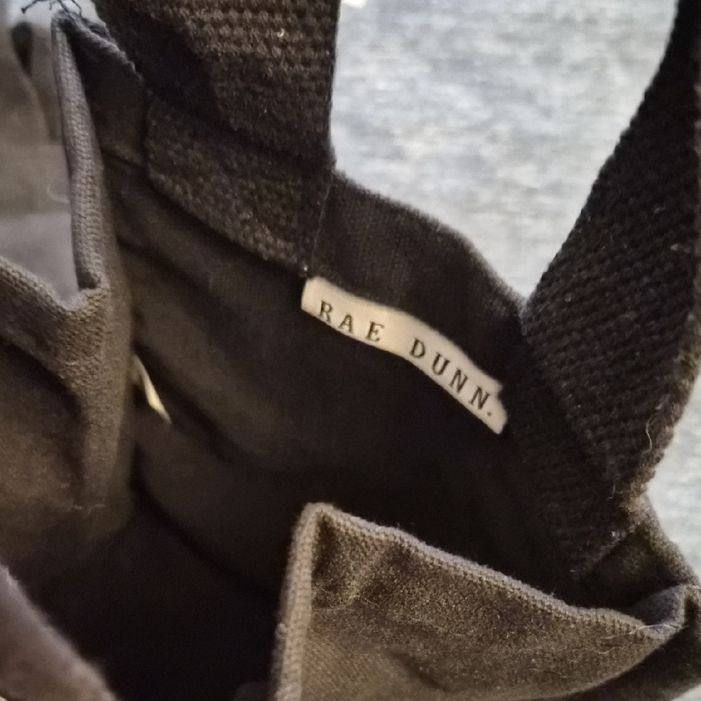 Rae Dunn Black Tote Bag - Picture 3 of 4
